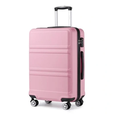 Imagen de Kono Maleta Cabina Maletas de Viaje Rígida ABS Equipaje Mano con 4 Ruedas y Cerradura Combinación TSA (S, Rosa)