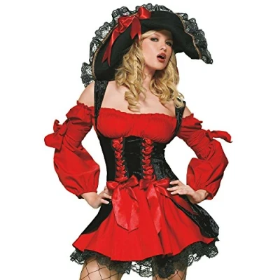 Imagen de Leg Avenue Mujer, liso, Color rojo y negro, Small (EUR34 36) (8315701012)