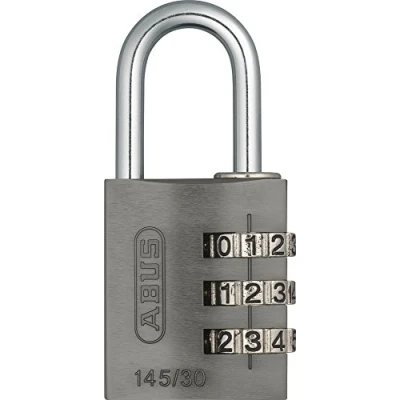 Imagen de ABUS Candado de combinación 145/30 Titanium para maletas, taquillas y mucho más. aluminio código numérico ajustable individualmente nivel seguridad 3