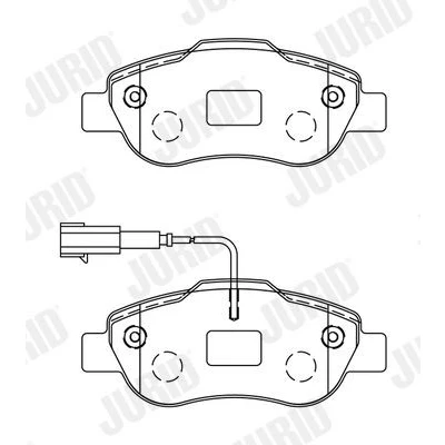 Imagen de JURID 573266J Juego de pastillas freno con contacto avisador desgaste accesorios FIAT: 500 Hatchback, Panda II C Cabrio