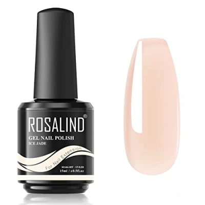 Imagen de ROSALIND Desnudo Uñas de Gel, Nail Extension Gel Rosa Builder Nude 15ml, Poly Constructor Rápida Molde Finger UV LED Espesante para Uñas, Art