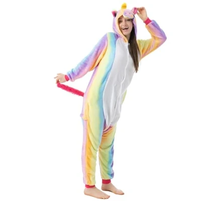 Imagen de Katara Pijama (10+ Modelos) Disfraz Animales Cosplay Adultos, Color Unicornio Arco Iris, Talla 155 165cm (1744)