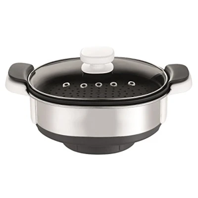 Imagen de Moulinex XF384B10 Accesorio para cocinar al vapor Cuisine Companion, capacidad de 3.7 L, suficiente 6 personas, aporta 2 niveles cocción adicionales a tu asas aislantes