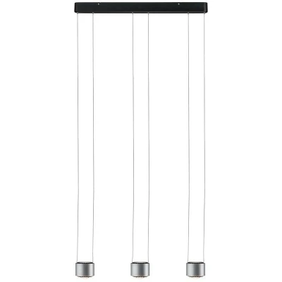 Imagen de Paulmann 79720 Luminaria colgante LED Aldan incl. 3x5 / 3x4 W, lámpara regulable, negro, aluminio, de techo, blanco cálido 2700 K