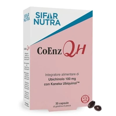 Imagen de Sifar Nutra CoEnz QH Kaneka forma activa de coenzima Q10 UBIQUINOL 100 mg antioxidante y metabolismo energético 30 cápsulas…