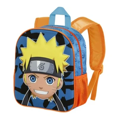 Imagen de Karactermania Naruto Happy Small Mochila escolar para niños, Talla: One Size, Azul