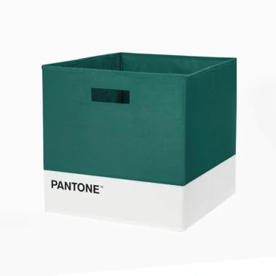 Imagen de PANTONE™ caja portaobjetos multiusos para cubo, de juegos niños y organizador armario ahorrar espacio, cesta almacenamiento plegable también librerías,