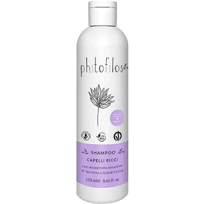 Imagen de PHITOFILOS Champú para cabello rizado con espirulina y katira 250 ml Vegano Ecobio 100% COSM166