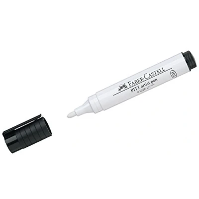 Imagen de Faber Castell 167601 Tuschestift Pitt artista pluma, 2,5 mm, Rundspitze, weiß
