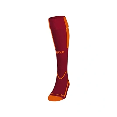 Imagen de JAKO Calcetines Unisex Lazio, adulto, calcetas, 3866, rojo vino, naranja neón., 4 (39 42)