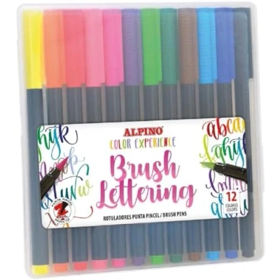 Imagen de Alpino Color Experience 12 Rotuladores Brush Lettering, para con Punta Pincel (AR001054)