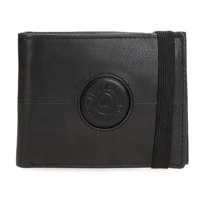 Imagen de Pepe Jeans Cracker Cartera con Cinta elástica Negro 11,5x8,5x1 cms Piel