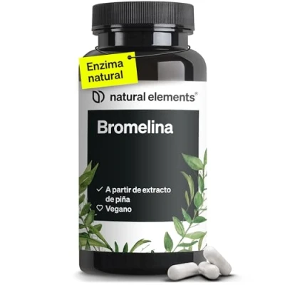 Imagen de Bromelina 400mg (2.000 FIP) 90 cápsulas gastrorresistentes extracto natural de piña probado en laboratorio, alta dosificación y producido Alemania