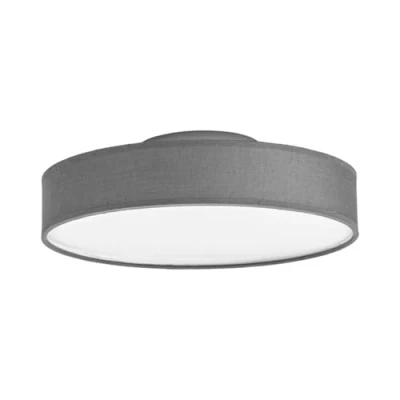 Imagen de LED lámpara de techo &#039;Saira&#039; (Moderno) en Gris hecho Textura, Tela, Tejido, Seda e.o. para Salón &amp; Comedor (1 llama,) Lindby textil, techo,