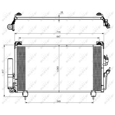 Imagen de NRF EASY FIT 35755 Condensador con secador, junta anular 14,2 9 Aluminio 685