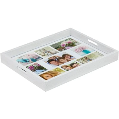 Imagen de Zep W006 Bandeja con Foto, Madera, Blanco, 35.5x45.5x5.5 cm