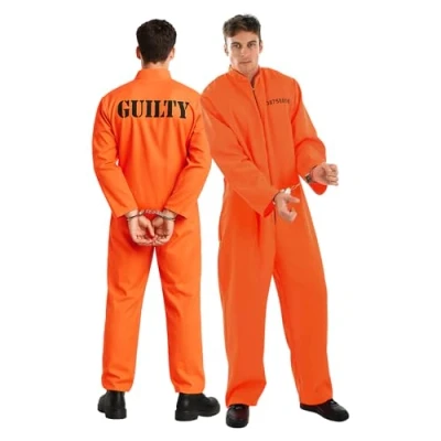 Imagen de Fun Shack Häftling Orange Trajes, Prisionero Naranja, Large para Hombre