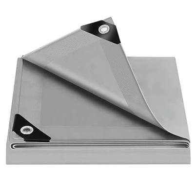 Imagen de WOLTU Lona Impermeable Exterior 4x5 m, de Protección PE 140 g/m², Protectora Resistente a Intemperie y Rayos UV, Tela para Jardín, Piscina Remolque, Gris
