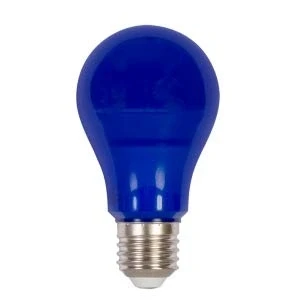Imagen de Bombilla LED COLOR AZUL 6W E27 270º TIPO ESTANDAR PACK 10 UNIDADES