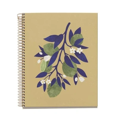 Imagen de Miquelrius Cuaderno A5, 4 franjas de color, Rayado Horizontal 7 mm, 120 Hojas 70 g/m², Espiral, rayado, Colección Sweet Fruits, Limonero
