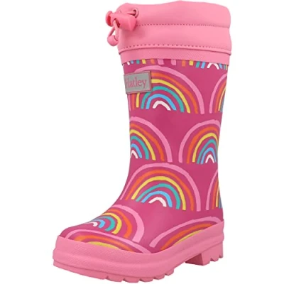 Imagen de Hatley Sherpa Lined Printed Wellington Rain Boots Gummistiefel, Bote de Lluvia Niñas, Rainy Rainbows, 21 EU