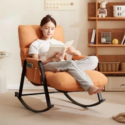 Imagen de Sillon Relax,butacas De Salon,sillones Para El Salón,mecedora,mecedora Lactancia,butaca,sillon Lectura,sillon Lactancia,sillón Relax,chaise Longue,sillones Relax Capacidad Carga 200 Kg ( Color : Gr