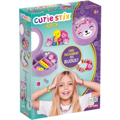 Imagen de Lansay Cutie Stix Estuche creativo Kitty Fabricación de joyas para niños, a partir 6 años