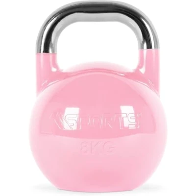 Imagen de MSPORTS Kettlebell Competition Premium 4 36 kg con póster de Ejercicios Calidad Gimnasio Profesional competición, Pesas