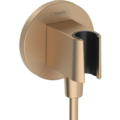 Imagen de hansgrohe FixFit S Toma de agua con soporte ducha, cromo negro cepillado, 26888340