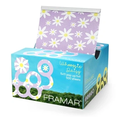 Imagen de FRAMAR Whoopsie Daisy Papel Aluminio para Mechas Papeles Desplegables Resaltar Cabello, Kit Estilistas, Ideal Cabello Largo 500 Piezas