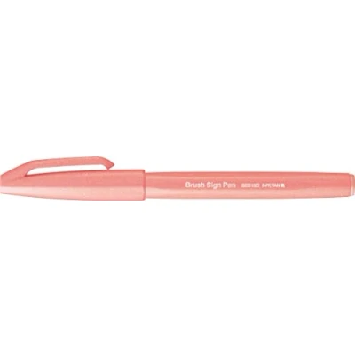 Imagen de Pentel SES15C F2X Brush Sign Pen Rotulador de punta tipo pincel (10 unidades), color naranja