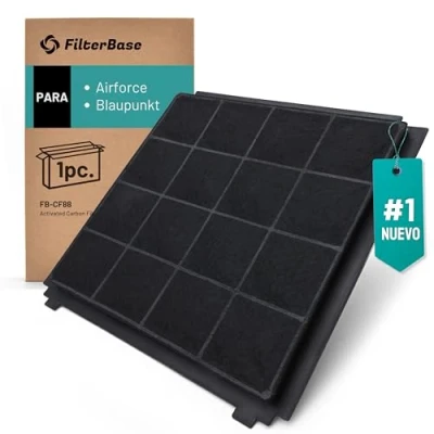 Imagen de FilterBase® Filtro de carbón activo, 1 unidad, apto para Airforce AFFCA329, AIRFCHHDV1 y Blaupunkt 5Z9110X1 campana extractora