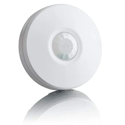 Imagen de SEBSON Detector de Movimiento Exterior IP65, Montaje Superficie en Techo, programable, Sensor Infrarrojos, 8m / 360, LED Adecuado
