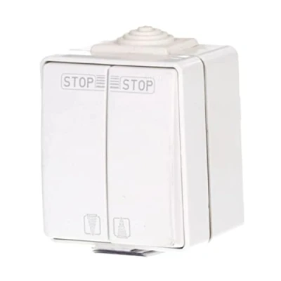 Imagen de Schellenberg 25010 Interruptor para el control manual del motor toldo, de superficie, IP65 blanco