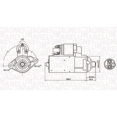 Imagen de MAGNETI MARELLI 063721286010 Motor de arranque 12 1,7 10 SEAT: Leon II Hatchback, Altea, Toledo 3, AUDI: A3 Sportback, Cabrio