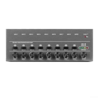 Imagen de Studio audio mezclador estéreo mejorado para ultra bajo nivel de ruido 4/6/8 canales, potencia sonido con carcasa metal (8 canales)