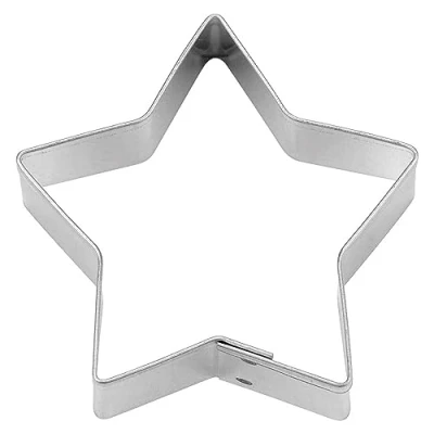 Imagen de Staedter 5 Pointed Star Molde para Galletas, Plata, Acero Inoxidable, Plateado, 12 cm