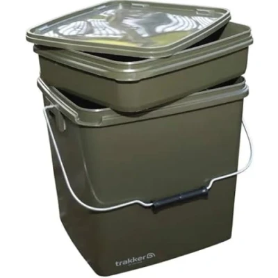 Imagen de Trakker Olive Square Container 13L con Bandeja Cubo de cebo