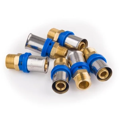 Imagen de Racor recto Macho 3/8 multicapa prensar Ø16 x6 unidades QUICK PLOMBERIE