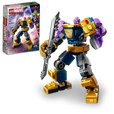 Imagen de LEGO Marvel Thanos Mech Armor 76242, juego de figuras acción los Vengadores, juguete construcción con guante infinito y piedras, regalo coleccionable superhéroe para niños niñas a partir