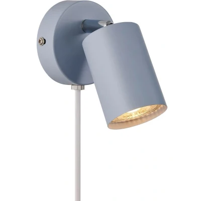 Imagen de Nordlux Explore foco de pared con cable y enchufe, GU10, azul
