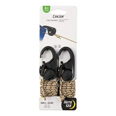 Imagen de Nite Ize NCJ 25 2R3 CamJam Mecanismo de amarre plástico, 2 unidades, color negro