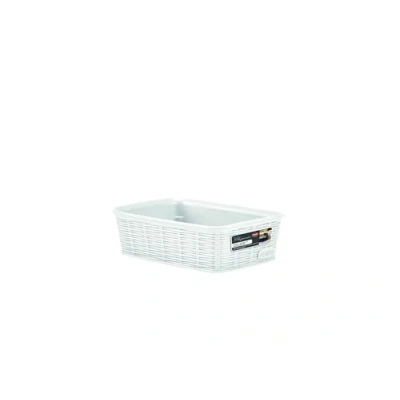 Imagen de Stefanplast Elegance Cesta Ratán, Blanco, 20 x 14 6 cm