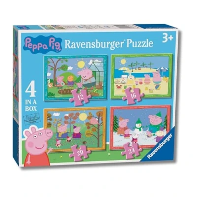 Imagen de Ravensburger Puzzle: Peppa Pig, Puzzle 3 años o Más, Puzles Niños Años, Rompecabezas Niños, Regalo Niño Puzzle, Estaciones, 4 puzzles infantiles