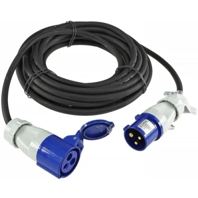 Imagen de ChiliTec Extensión CEE (10 m, Toma IP44, con Tapa Protectora, 230 V, H07RNF 3G2,5 para Caravana, Camping, autocaravanas