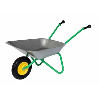 Imagen de carretilla Rolly Toys para niños (color verde/gris, de jardín con neumáticos inflables, metal, asas plástico) 271757