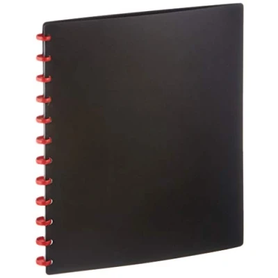 Imagen de Durable 242601 Carpeta de anillas Duralook Easy (20 bolsillos transparentes, hechos PP, para A4, 260 x 310 mm) negra