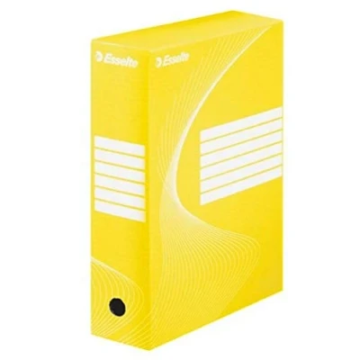 Imagen de Esselte Vivida Caja de archivador (lomo: 100 mm, 25 unidades), color amarillo