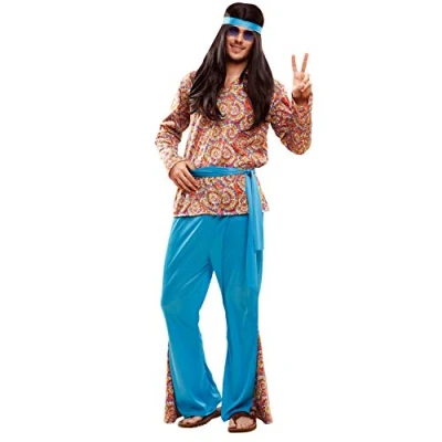 Imagen de My Other Me 201990 Disfraz de hippie psicodélico para hombre, multicolor, M L (Viving Costumes 201990)