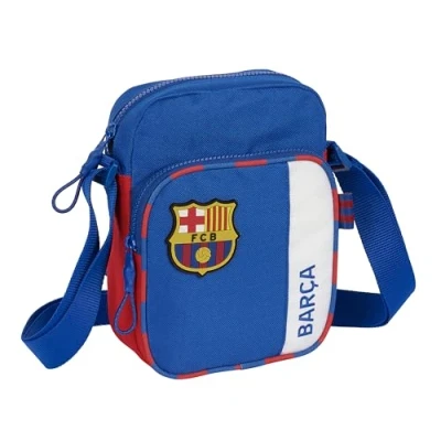 Imagen de Safta F.C. BARCELONA 2ª EQUIPACIÓN Bandolera con Bolsillo Exterior, Maletín Portatodo, Bandolera, Cómoda y Versátil, Calidad Resistencia, 16x6x22 cm, Color Azul Granate